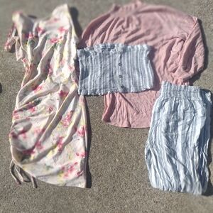 Rainbow Pink and Blue Striped Pants